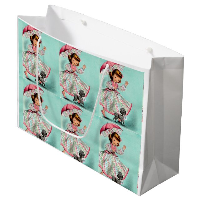 Joker-Pudel-Geschenk-Tasche Große Geschenktüte (Vorderseite Schrägansicht)