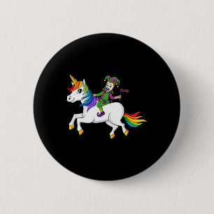 Joker Rafting Unicorn Mardi Gras Unterwegs in der Button