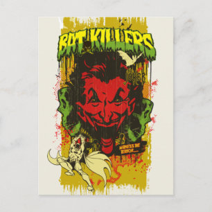 Joker Retro Comic Book Montage Postkarte