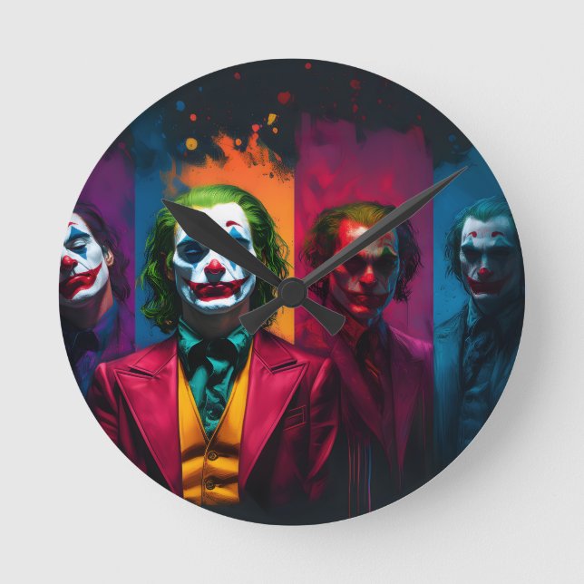 Joker Runde Wanduhr (Vorderseite)