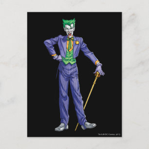 Joker steht mit Cane Postkarte