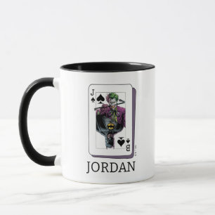 Joker und Batman Pik Spielkarte Illustration Tasse