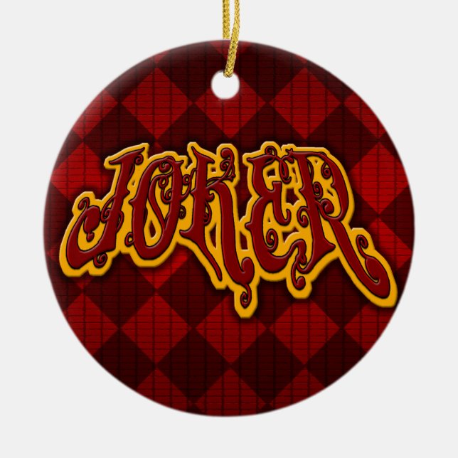 Joker-Verzierung Keramik Ornament (Vorne)