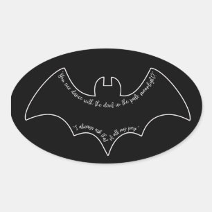 Joker Zitat von Batman (1989) Ovaler Aufkleber