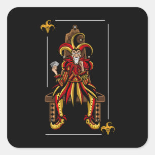 Jokers Wild Quadratischer Aufkleber