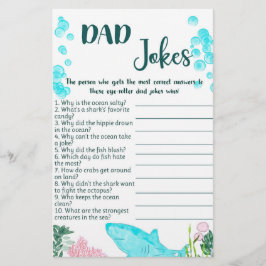 Jokes der Baby Shower Game Card Vater Briefpapier