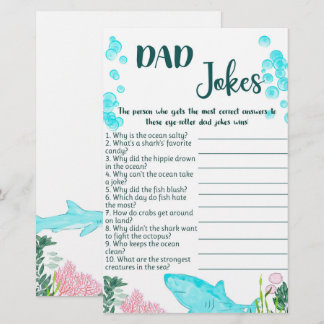 Jokes der Baby Shower Game Card Vater Briefpapier