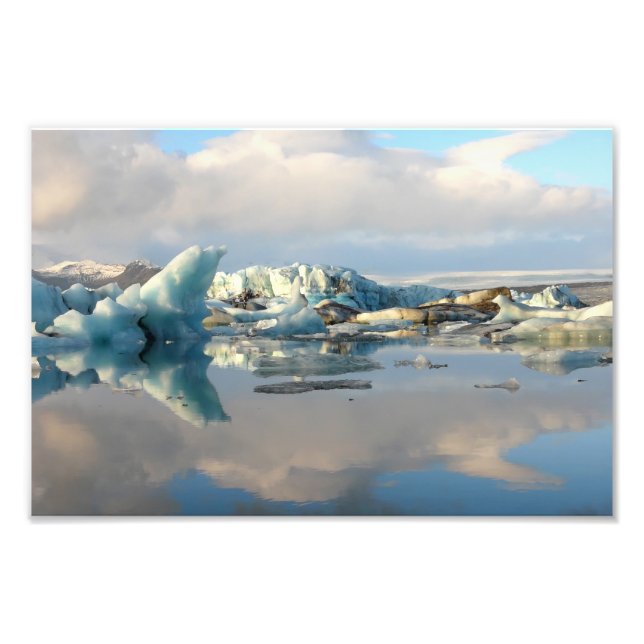 Jokulsarlon Eisberg Foto Reflektion (Vorne)
