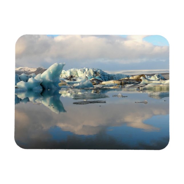 Jokulsarlon-Eisberg-rechteckiger Magnet (Horizontal)