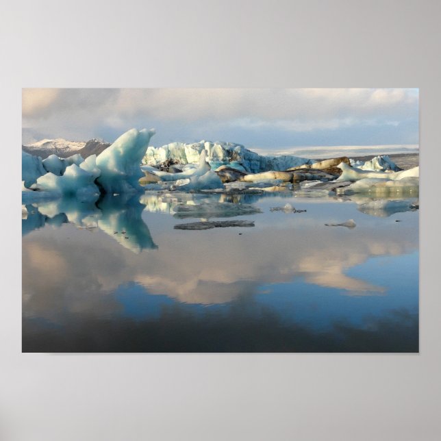 Jokulsarlon Eisberg Seebeckposter Poster (Vorne)