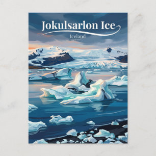 Jökulsárlón Gletscherlagune Island Postkarte