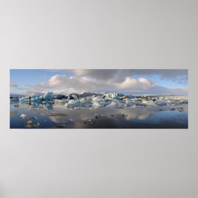 Jokulsarlon Gletschersee in Island Poster (Vorne)