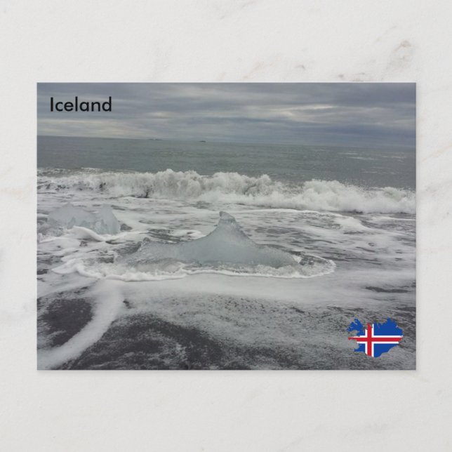 Jökulsárlón, Island Postkarte (Vorderseite)