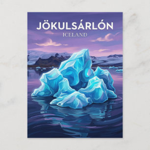 Jökulsárlón Island Postkarte