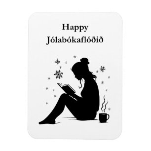 Jolabokaflod - Islands Bücherflut Magnet