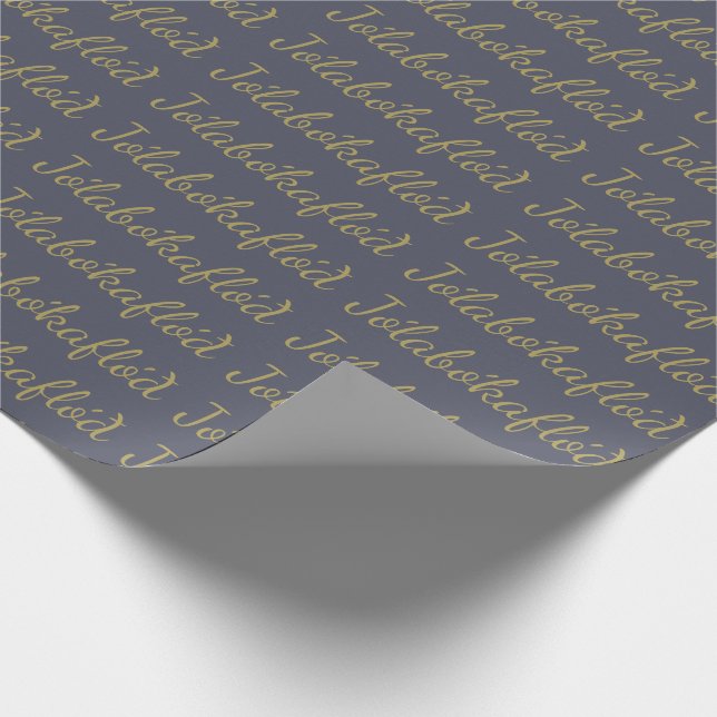 Jólabókaflóð Slate Gray Christmas Book Floor Geschenkpapier (Ecke)