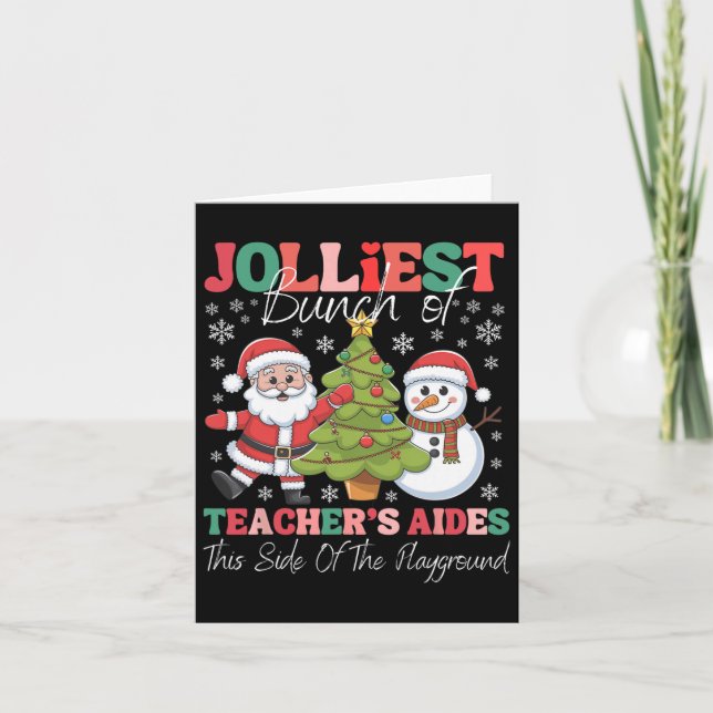 Jolarly Teacher's Aides Christmas Playground Funn Karte (Vorderseite)
