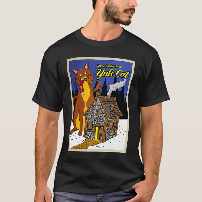 Jólasveinar-Katze T-Shirt (Vorderseite)