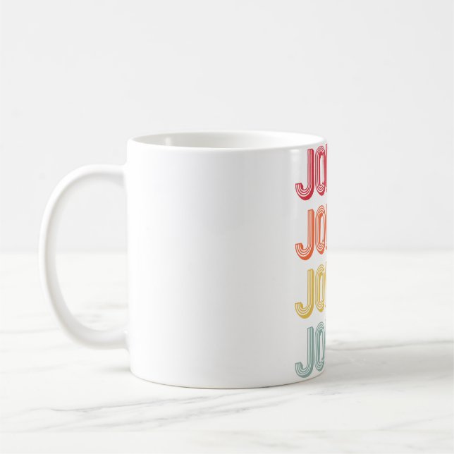 JOLENE Geschenkname Personalisiert Retro Vintag 80 Kaffeetasse (Links)