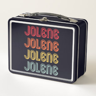 JOLENE Geschenkname Personalisiert Retro Vintage 8 Metall Brotdose