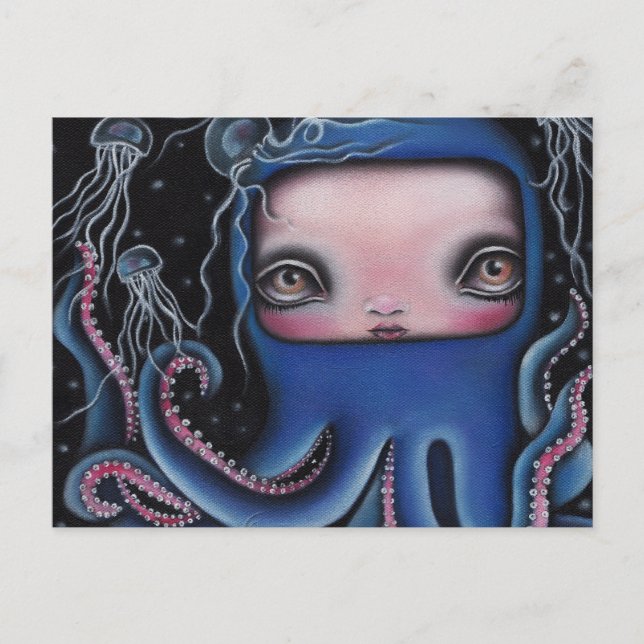 Jolenta Octopus Girl Postkarte (Vorderseite)