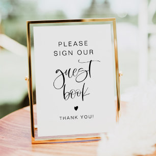 JOLIE Boho Minimalistisch Sign Our Guest Book Sign Einladung