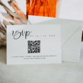JOLIE Boho Moderne Minimalistische QR-Code Wedding Einladung