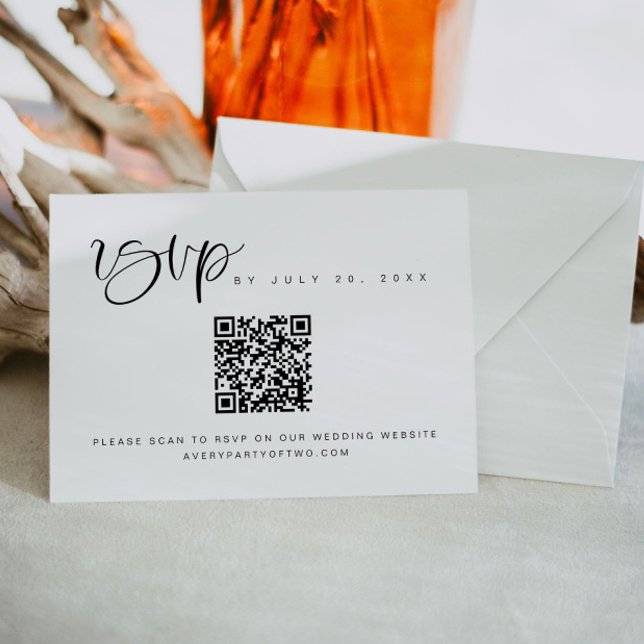 JOLIE Boho Moderne Minimalistische QR-Code Wedding Einladung (Von Creator hochgeladen)