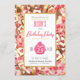 Jolie carte d'invitation de Fête Anniversaire Einladung