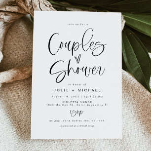 JOLIE Fun Typografie Minimalistisch Boho Couple Sh Einladung