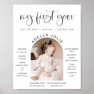 JOLIE Minimal Fun Arch Foto Erstes Jahr Meilenstei Poster