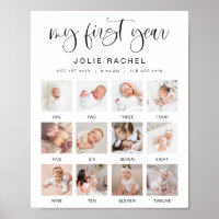 JOLIE Minimal Fun Boho Erstes Jahr Foto Meilenstei