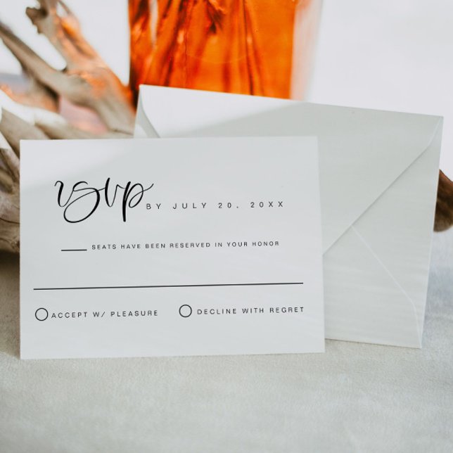 JOLIE Minimalistisch Bohemische Hochzeit RSVP Post Einladung (Von Creator hochgeladen)