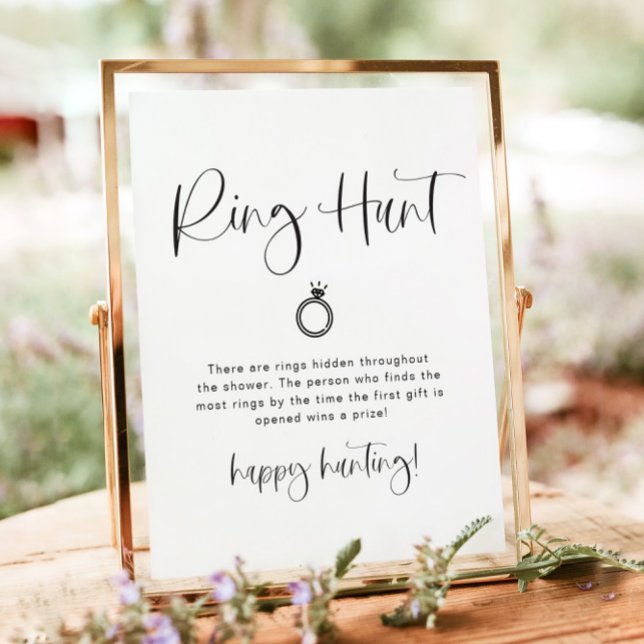 JOLIE Minimalistisch Ring Hunt Brautparty Game Poster (Von Creator hochgeladen)