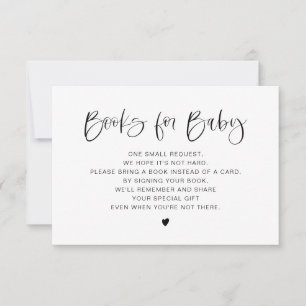 JOLIE Modern Boho Books for Baby Insert Card Einladung