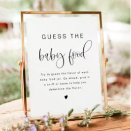 JOLIE Modern Boho Ratet The Baby Food Game Sign Poster