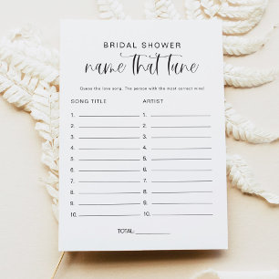 JOLIE Modern Name that Tunes Brautparty Game Einladung