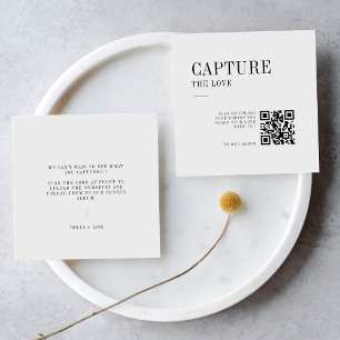 JOLIE Modern Share the Liebe QR Code Table Cards Mitteilungskarte