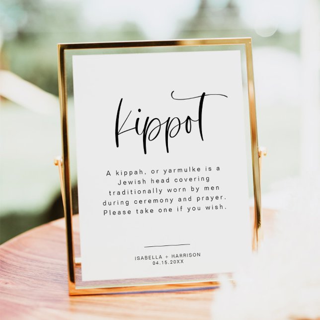 JOLIE Moderne Minimalistische Kippot-Kippah-Hochze Poster (Von Creator hochgeladen)