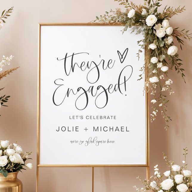 JOLIE They're Engaged Engagement Party Poster (Von Creator hochgeladen)