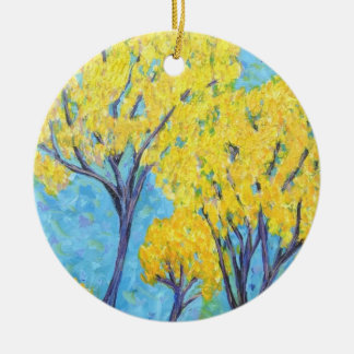 Jolies gelber Baum Keramikornament