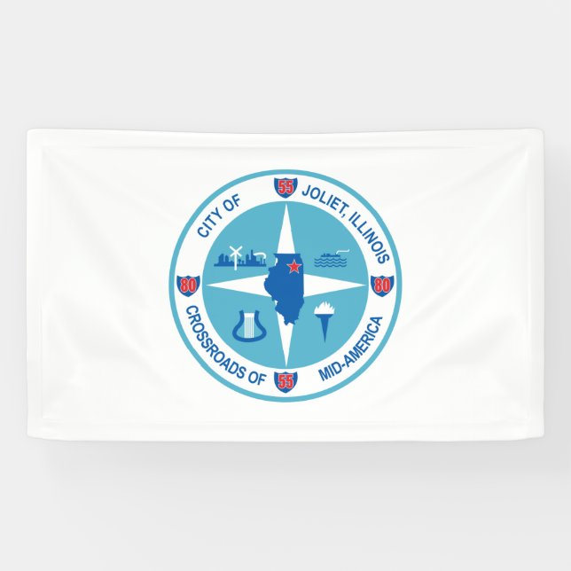 Joliet-Flagge (Illinois) Banner (Horizontal)