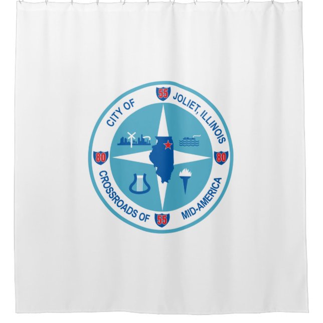 Joliet-Flagge (Illinois) Duschvorhang (Vorderseite)
