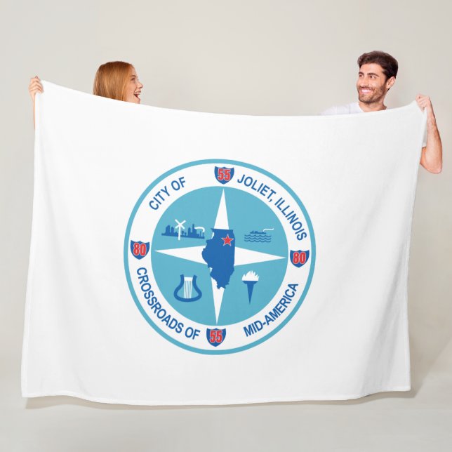 Joliet-Flagge (Illinois) Fleecedecke (Beispiel)