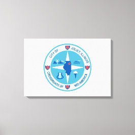 Joliet-Flagge (Illinois) Leinwanddruck