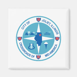 Joliet-Flagge (Illinois) Magnet