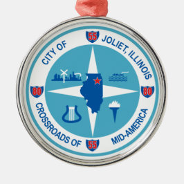 Joliet-Flagge (Illinois) Ornament Aus Metall