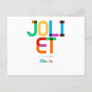 Joliet Illinois Mitte Jahrhundert, Pop Art, Postkarte
