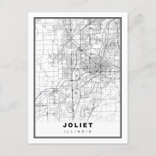 Joliet Map Postkarte