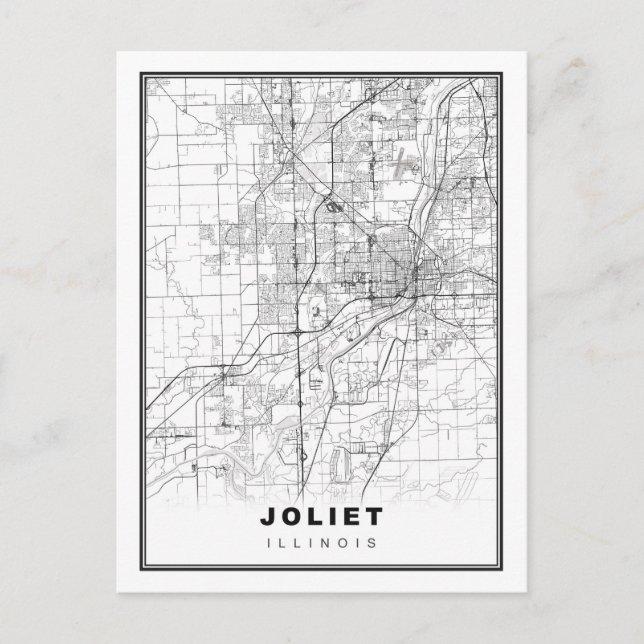 Joliet Map Postkarte (Vorderseite)
